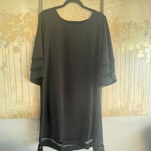 Cute Short Black Long, Bell Bottom Sleeves